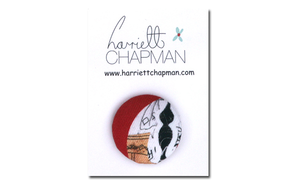 Harriett Chapman Designs- Red Spotted Button